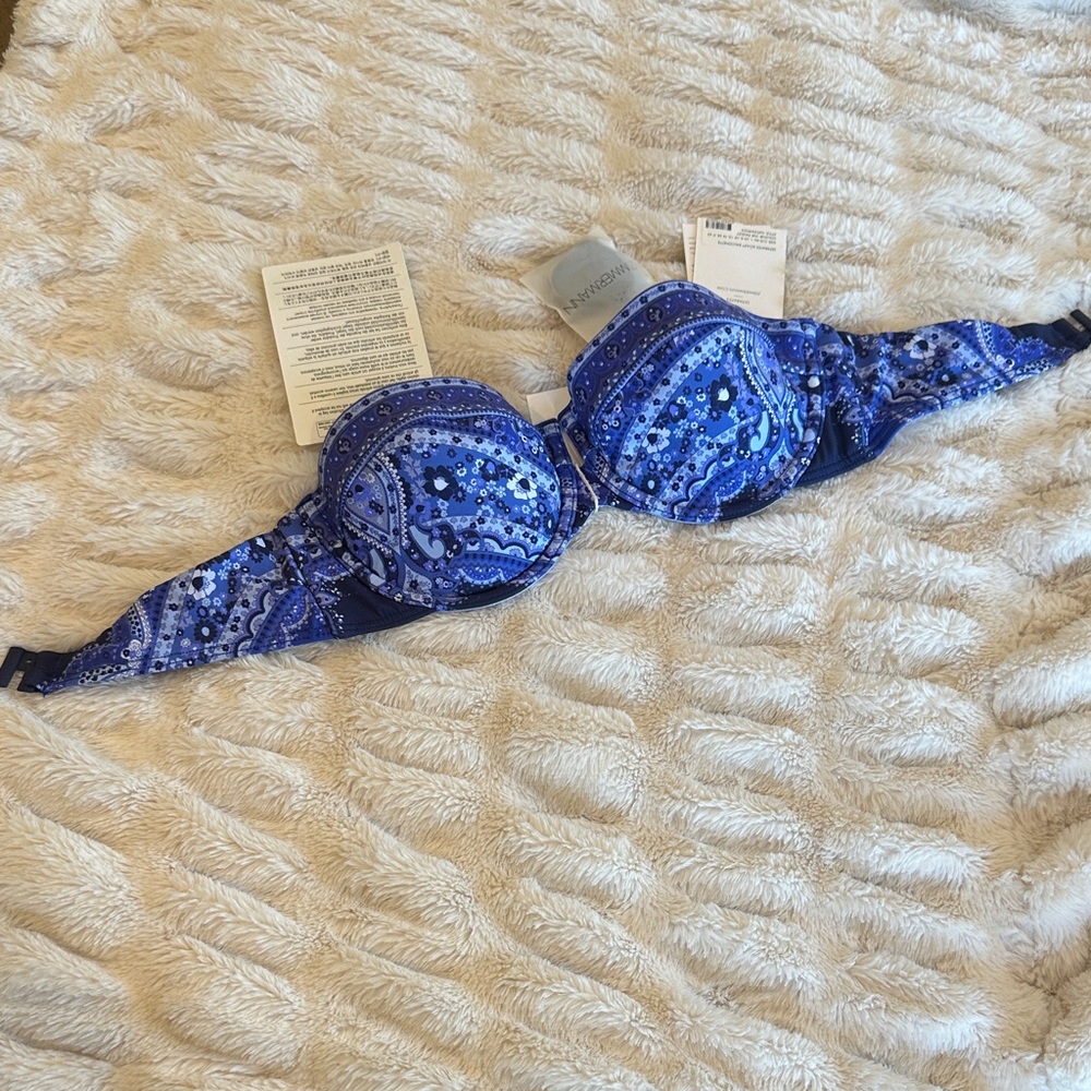 Zimmermann Blue Patterned Bikini Top